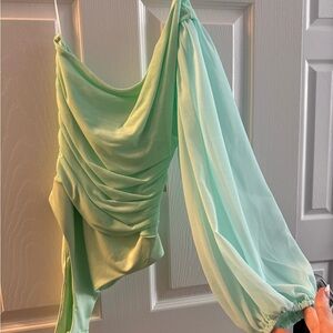 Hello Molly New W Tags Size XS One Sleeve Bodysuit in Mint